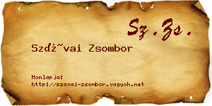 Szávai Zsombor névjegykártya
