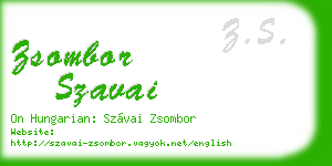 zsombor szavai business card